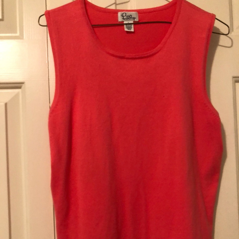 🌴 Lilly Pulitzer pink sleeveless top size L 🌴